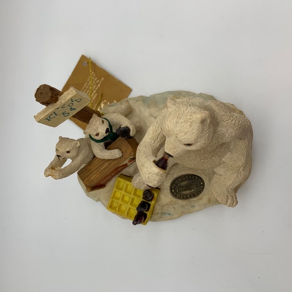 Vintage 1996 Coca-Cola Heritage Collection Bears Coca-Cola Stand Figurine w/ Tag - Picture 8 of 16